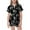 Z102-Black, variant on YUEHUA Girls Pajamas Silk PJS Set Pink Bow Satin Sleepwear Short Sleeve Jammies for Kids Valentine's Day Button-Down Nightwear size 7-14 Y
