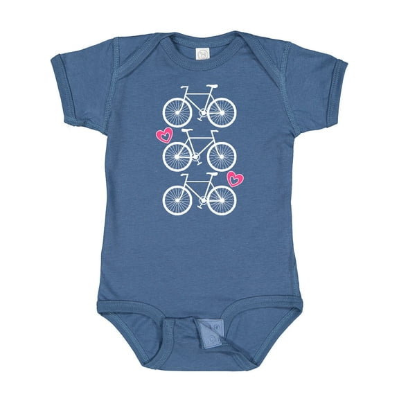 Inktastic Biking Bicycle Silhouette Girls Baby Bodysuit