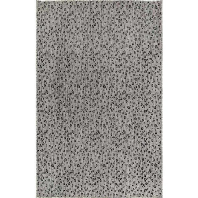 Trans-Ocean Importe CRE80843248 Tapis Rectangulaire Tissé Wilton d'Intérieur et d'Extérieur - Gris