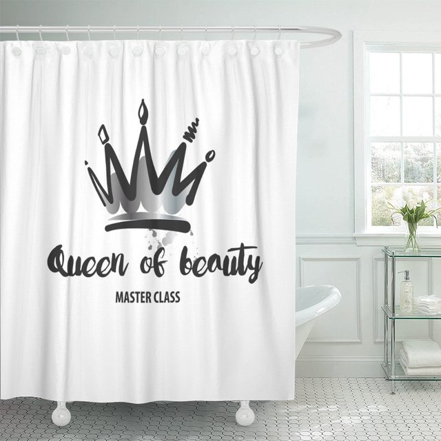 ABPHQTO Cortina de ducha de clase magistral dibujada a mano alzada para salón de belleza 152x180 cm