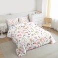 thumbnail image 3 of Homewish Kawaii Bow Tie Full Size Comforter Sets,Pink Ballet Shoe Bedding Comforter Set,Rustic Flower Floral Bedding Sets For Girl Kids,Breathable Home Decor Reversible,3-Piece, 3 of 8