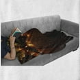 thumbnail image 6 of Christmas Soft Flannel Fleece Throw Blanket, Xmas Branch with Country Festivity Synergy Surprise Celebration Theme Print, Cozy Plush for Indoor and Outdoor Use, 50" x 60", Brown Green, by Ambesonne, 6 of 6