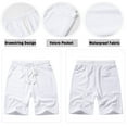 thumbnail image 5 of Vcansion Mens Summer Casual Short Fitness Relexed Elastic Waist with Pocket White 30-32, 5 of 6