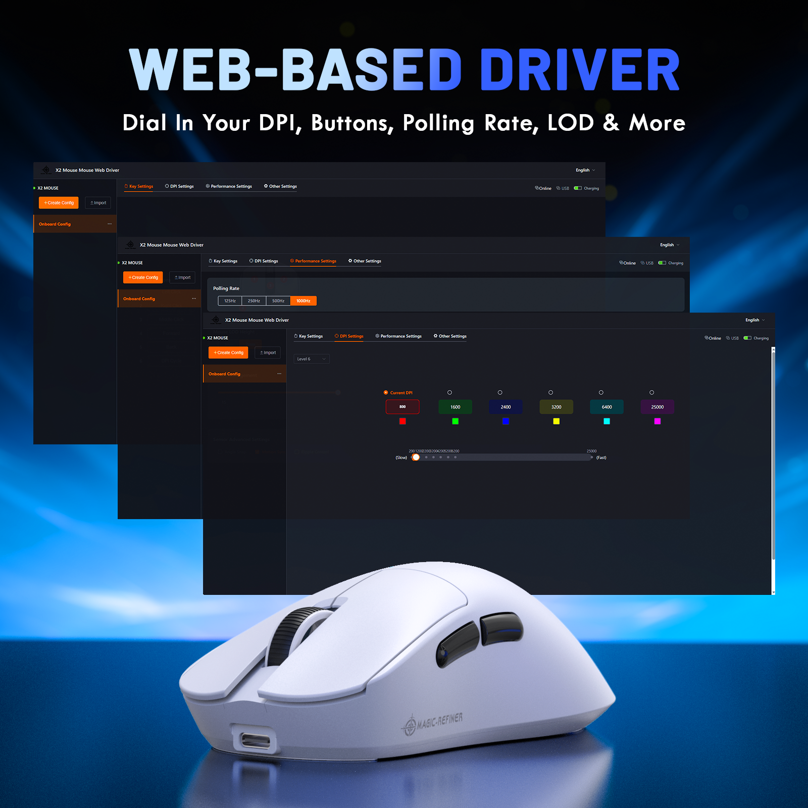 Magic-Refiner X2 Wireless Gaming Mouse, Ultra-Lightweight photo 4