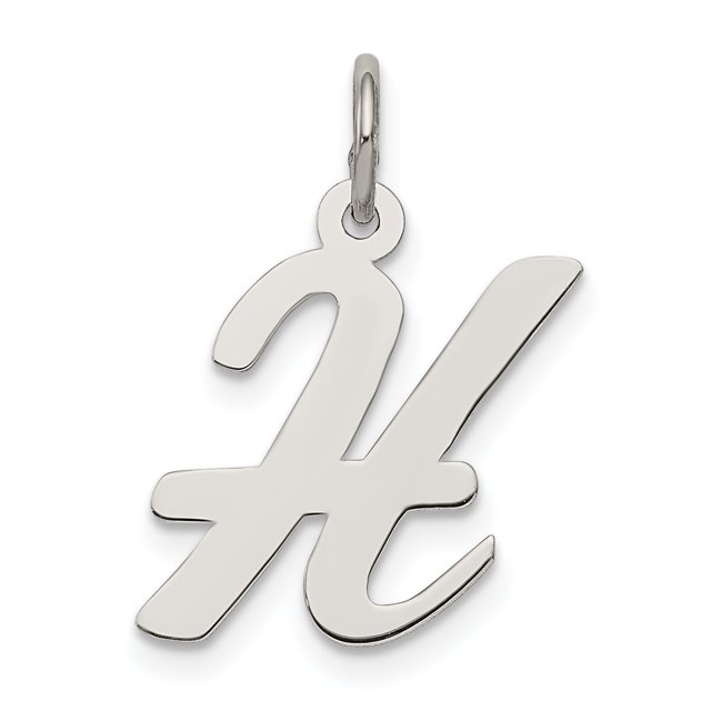 Pendentif Charme Collier Monogramme Initiale Lettre H en Argent Sterling 925