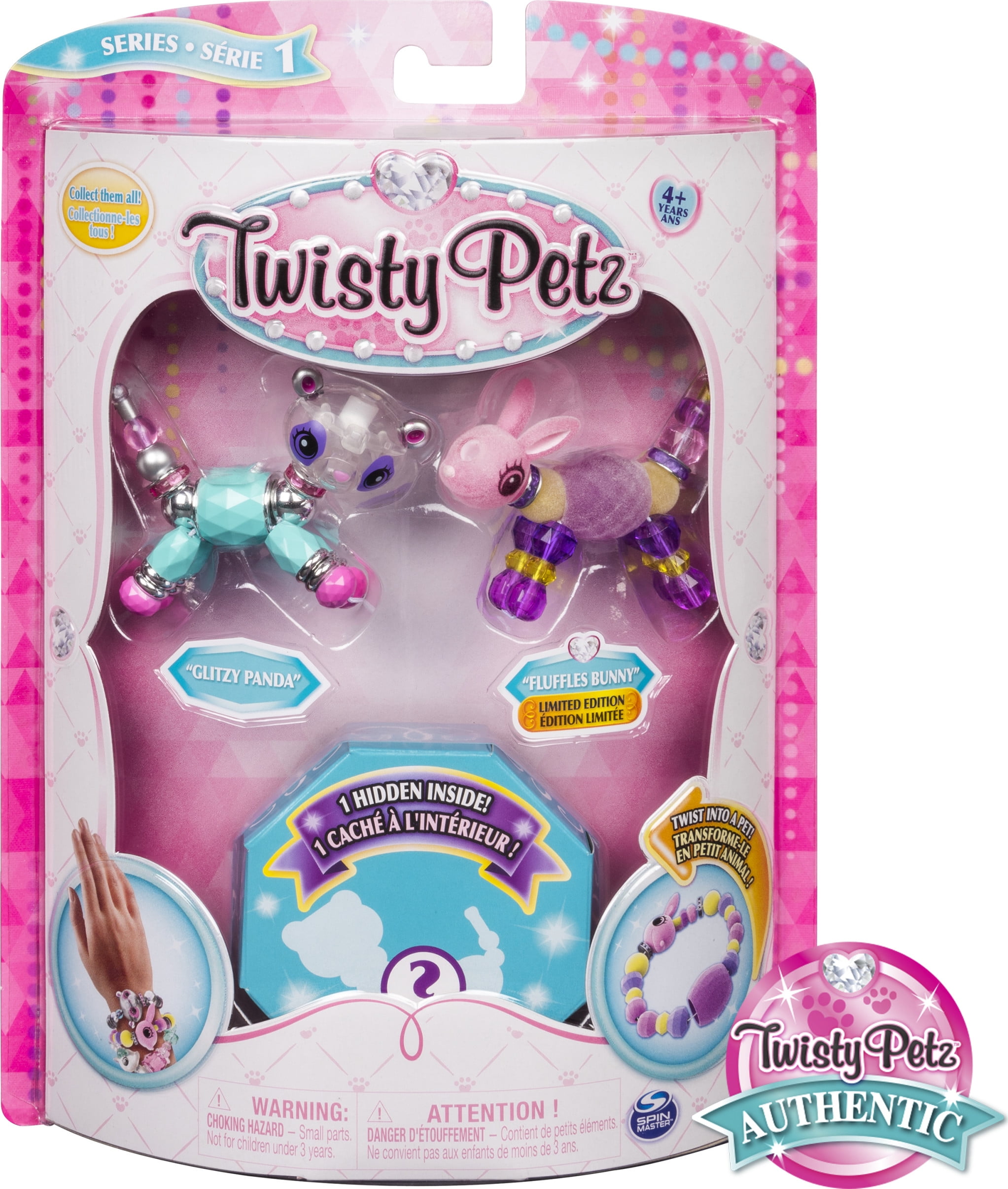 Twisty Petz 3 Pack Butterscotch Unicorn Berrytales Cheetah Mystery Bracelet Set 
