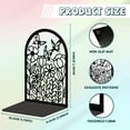 thumbnail image 2 of Non-Skid Iron Bookend Display Stands Adjustable Desktop Heavy Duty Metal Book Stopper for Shelves Flower 110x135x200mm 2pcs/set, 2 of 7