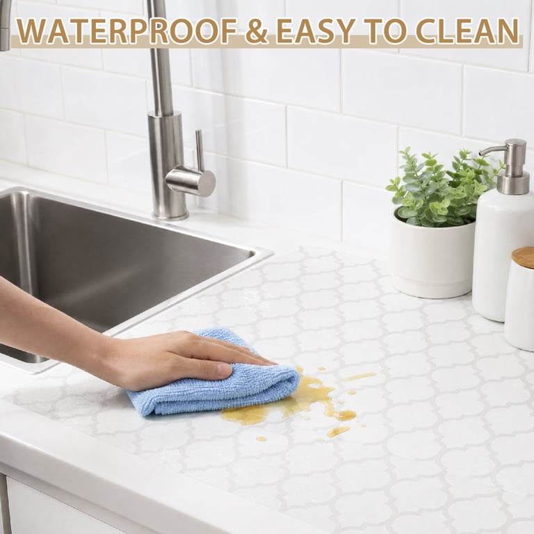 AOWOO Non-Slip Shelf Liner, 17.7" x 20', Grease-Proof photo 4