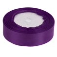 thumbnail image 2 of Cinta de raso artesanía Sunnimix doble cara para regalo decoración boda color púrpura profundo, 2 of 8