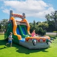 thumbnail image 5 of HeroKiddo T-Rex Adventure 12’ Tall Dual Lane Backload Inflatable Water Slide with Attached Pool, Dinosaur Theme, for Kids and Adults, Commercial Grade PVC Vinyl, Outdoor Backyard Fun, Blower included, 5 of 12