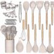 thumbnail image 1 of Kitchen Cooking Utensils Set 33 Pcs Non-stick Silicone Cooking Kitchen Utensils Spatula Set, 1 of 4