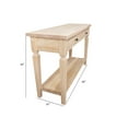 thumbnail image 3 of BingLTD - RECON SOFA TABLE  SOLID WOOD WITH DRAWERS  – UNFINISHED (DK3002-RW-UNF), 3 of 6