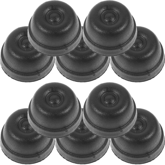 Milisten 10-Pack Black Plastic Replacement Luggage Feet Pads for Suitcase Accessories