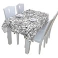 thumbnail image 3 of EREHome Black And White Patterns Tablecloth 52x70 inches, 3 of 4