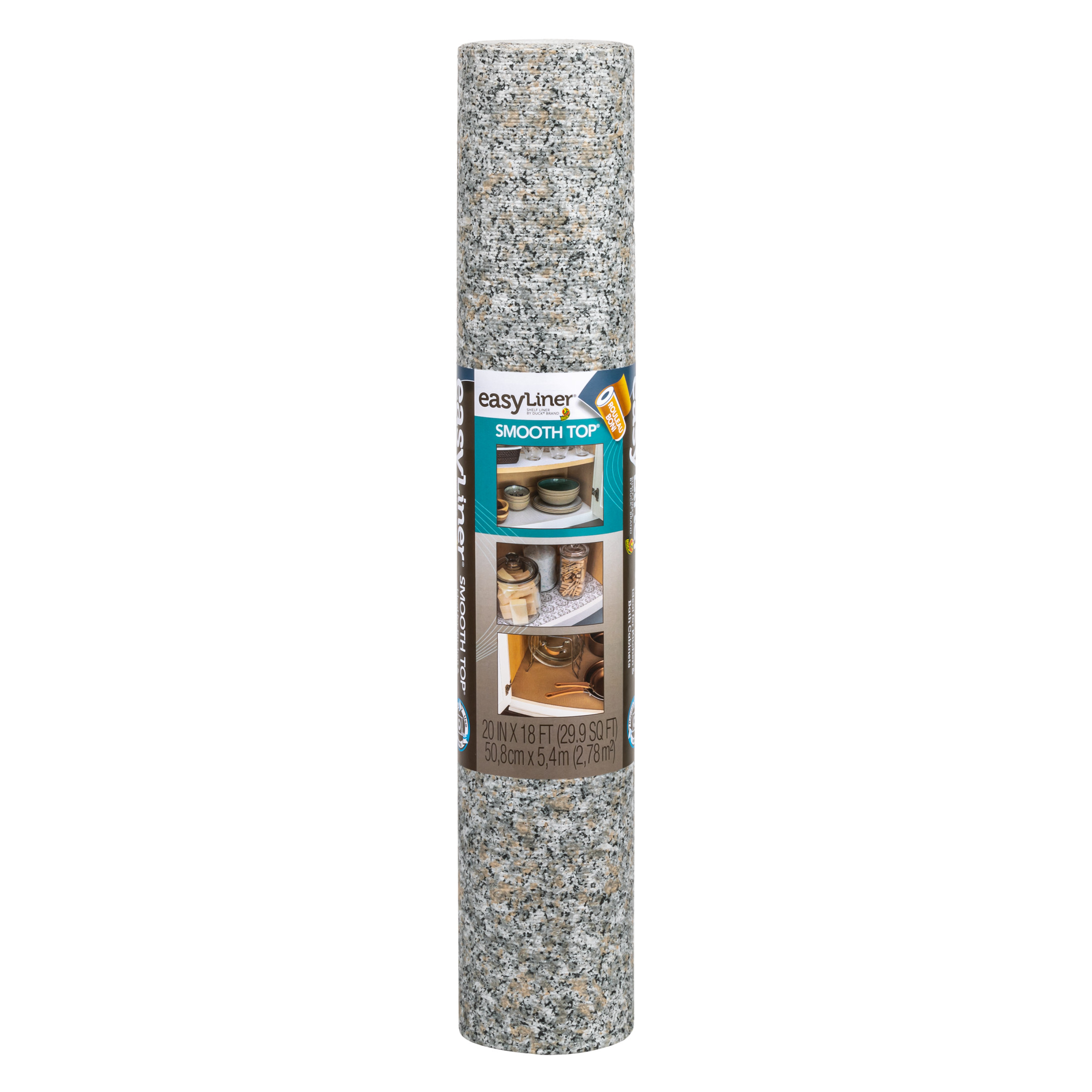 EasyLiner Smooth Top Shelf Liner, Grey Granite, 20 in. x 18 ft. Roll - image 4 of 11