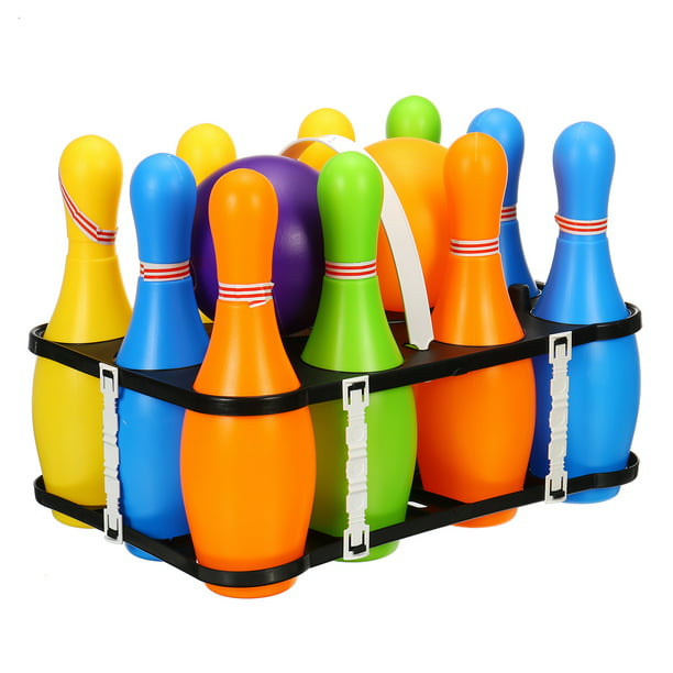 Kids Bowling Set With 10 Bowling Pins And 2 Balls Educational Early