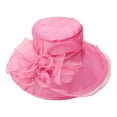 thumbnail image 4 of WEIYLL Chapeau de Soleil Femme Robe Grand Ombre Fleur Douche Nuptiale Plage Protection Solaire Couvre-Chef, 4 of 5