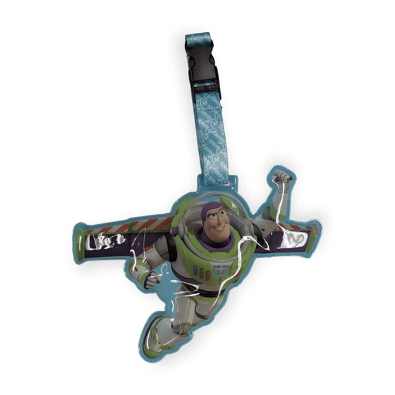 Buzz Lightyear Plastic Luggage Tag | Durable & Easy to Spot | Pixar Disney