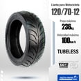 thumbnail image 2 of Llanta Para Moto Motometa  120/70-12 58J 6PR Tubeless P6020, 2 of 4