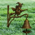 thumbnail image 6 of Vintage Witch Doorbell – Cast Iron Halloween Protection Door Hangers Bell with Witch on Broom for Front Door, Porch, Home and Wall Decor, 6 of 8