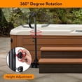 thumbnail image 4 of IdealHouse 600LBS Hot Tub Safety Handrail, 360° Rotatable Height Adjustable, Stable Slide-Under Base, Spa Pool Accessory for Indoor Outdoor, 4 of 6