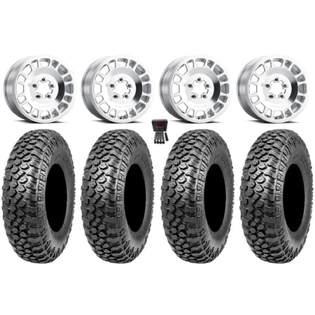 Method 412 15×6 Wheels Raw (5+1) 33 RAZR XT Tires Polaris RZR Turbo R & Pro R Ranger 1500 Xpedition