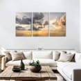 thumbnail image 3 of Elephant Stock Heavenly Sunset Wall Art - Horizontal Multi Panel Canvas - Living Room Wall Decor - Beach Multi Panel - Blue And Orange Decor By Mike Calascibetta - 80" x 39", 3 of 8