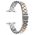 thumbnail image 2 of Fintie Band Compatible with Apple Watch 38mm/40mm, Premium Slim Stainless Steel Metal Replacement Wristband Compatible with iWatch SE Series 6/5/4/3/2/1, Silver&Rose Gold, 2 of 8
