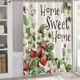 thumbnail image 3 of Shower Curtains for Bathroom-72"x78",Rustic Farmhouse Strawberry Flower Waterproof Bath Curtain Grommet Shower Curtain Set with Hooks,Summer Pastoral Fruit Floral Washable Bath Accessories, 3 of 7