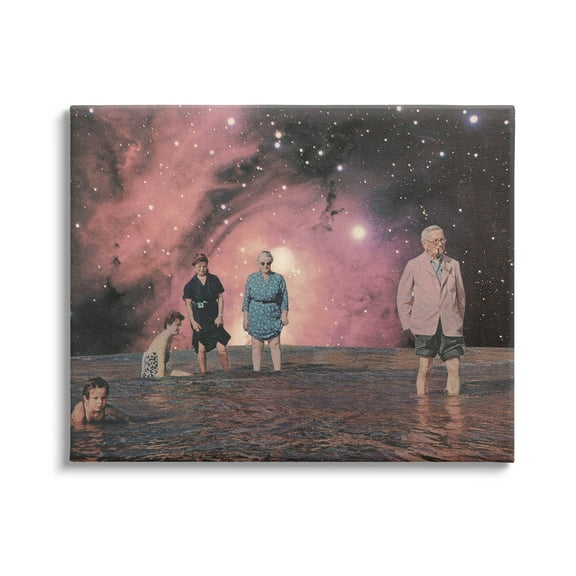Stupell Industries Surreal Family Vivid Galaxy Planet Graphic Art Gallery Wrapped Canvas Print Wall Art, Design by Matheus Lopes Castro