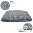 thumbnail image 3 of Floral Pet Bed, Rhythmic Abstract Leaves Butterflies Grey Royal Illustration, Chew Resistant Pad for Dogs and Cats Cushion with Removable Cover, 24" x 39", Purpleblue Purpleblue, by Ambesonne, 3 of 4