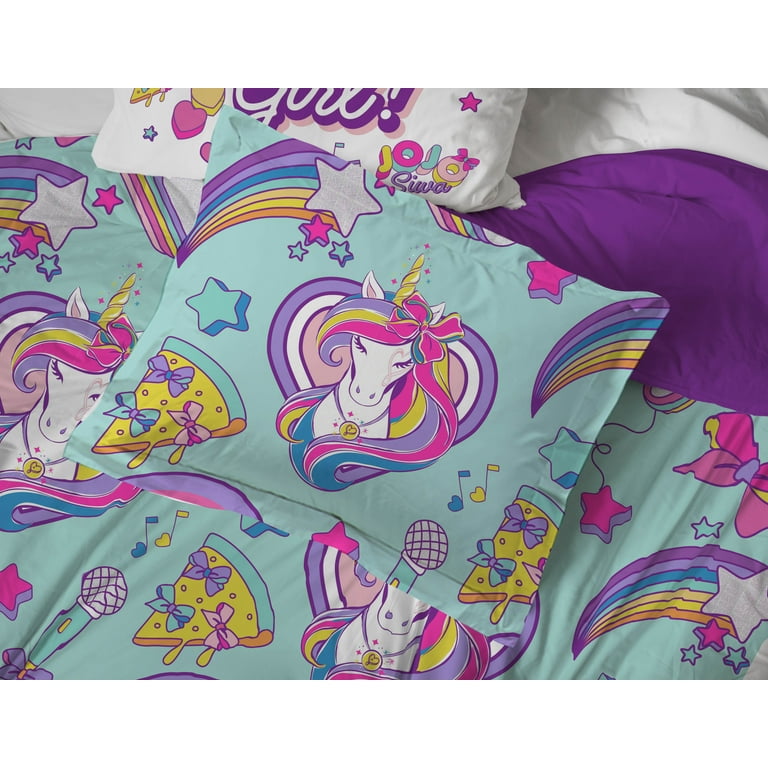 Jojo Siwa Retro Rainbow 5 Piece Twin Bed in a Bag 100 Microfiber