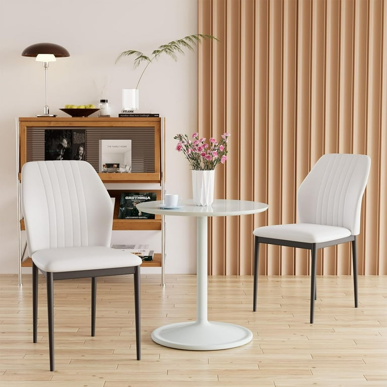 ZckyCine Beige Dining Chair | Upholstered Leather | Mid ZckyCine Beige Dining Chair | Upholstered Leather | Mid