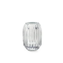 Serene Spaces Living Clear Optical Glass Votive Holder, Fluted, Holidays, Wedding, Votive Candles