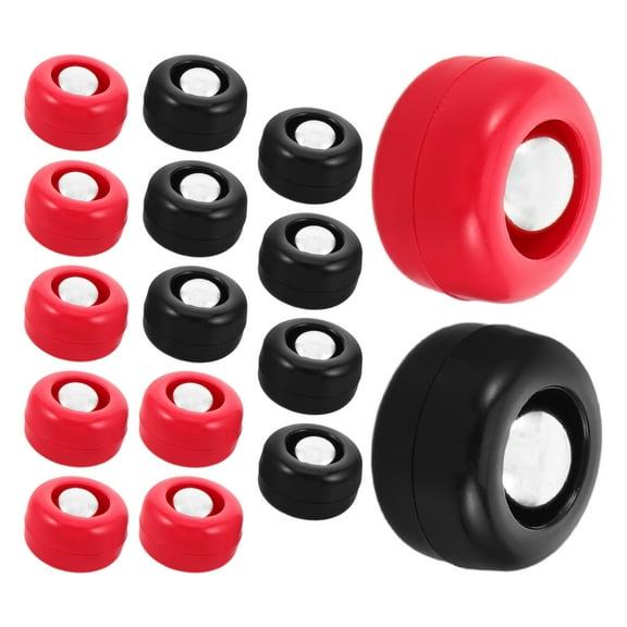 LOLIPPYY 16Pcs Assorted Color Tabletop Shuffleboard Curling Rollers Set Plastic Metal for Travel and Home