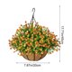 thumbnail image 3 of Cesta colgante de flores artificiales – Eucalipto simulado, camelia, palmera para decoración de interiores y exteriores, cesta de plantas artificiales sin mantenimiento para el hogar, jardín, 3 of 6