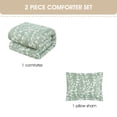 thumbnail image 6 of Nanshing 2 Piece Sage GreenComforter Set, Twin Size Solid Microfiber Print Bedding Set,All Season Leaves Bedding, 6 of 8