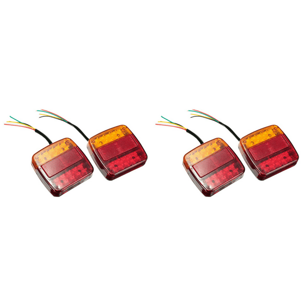 Luces Traseras para Remolque 2 Uds. 12V 26 LED Parada Lámpara Sumergible Barco Y Camión