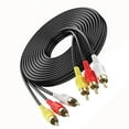 thumbnail image 3 of TV DVD Camera AV Cable 3 RCA Composite Audio Video Cord Adapter Male to Male Signal Connector, 3 of 10