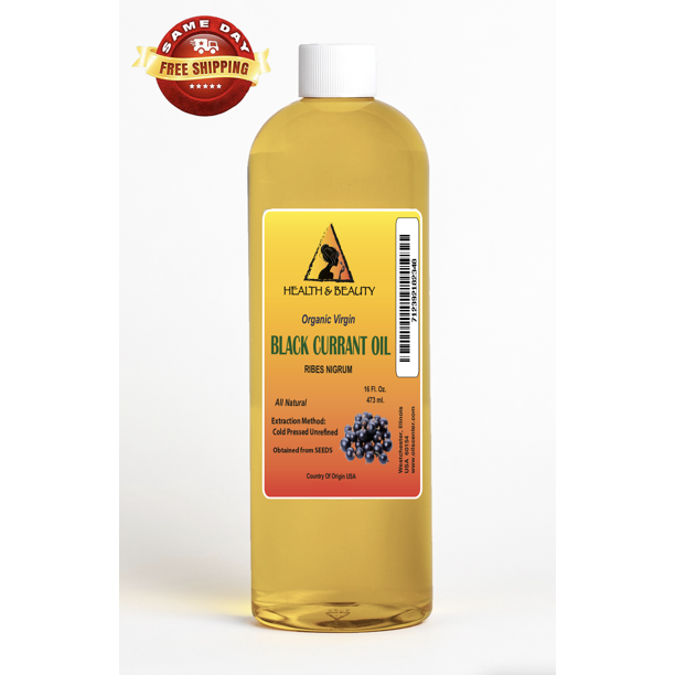 Black Currant Seed Oil Unrefined Virgin Organic 15 GLA Cold Pressed Premium Fresh Pure 32 oz