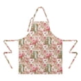 thumbnail image 2 of Pioneer Flower Floral Print Pattern Apron for Women and Men, Cotton Linen Waterproof with Pockets, Adjustable, 33x27 Inch for Kitchen, Gardening, BBQ, Salon, 2 of 6