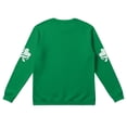 thumbnail image 4 of Dwelliawo St. Patricks Day Shirts for Men Printed Waffle Knit Long Sleeve T Shirt Casual St Patricks Day Irish Clover Slainte Clover Graphic Shirts Crewneck Blouses Green 3XL, 4 of 5
