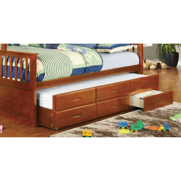 Williams Twin Xl Trundle With Drawers, Twin Xl Wood Bed