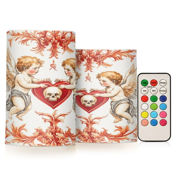 BZSMCE Flameless Candles LED Lights Cute Angel Pattern Creativity Battery Candles
