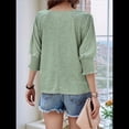 thumbnail image 2 of Blusa Tipo Túnica Informal con Cuello Redondo y Ligera para Mujer, Color Verde , Talla M, 2 of 7
