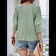 thumbnail image 2 of Blusa Tipo Túnica Informal con Cuello Redondo y Ligera para Mujer, Color Verde , Talla M, 2 of 7