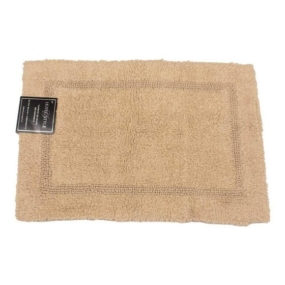 Tapete de Baño Hotel Style 43 x 61 cm Reversible Ultra Suave y Absorbente Color Beige