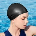 thumbnail image 2 of Swimming Cap Silicone Waterproof Swimming Cap Flat Ear Protection Cap Solid Colour Plain Men's and Women's Swimming Cap Child, 2 of 10