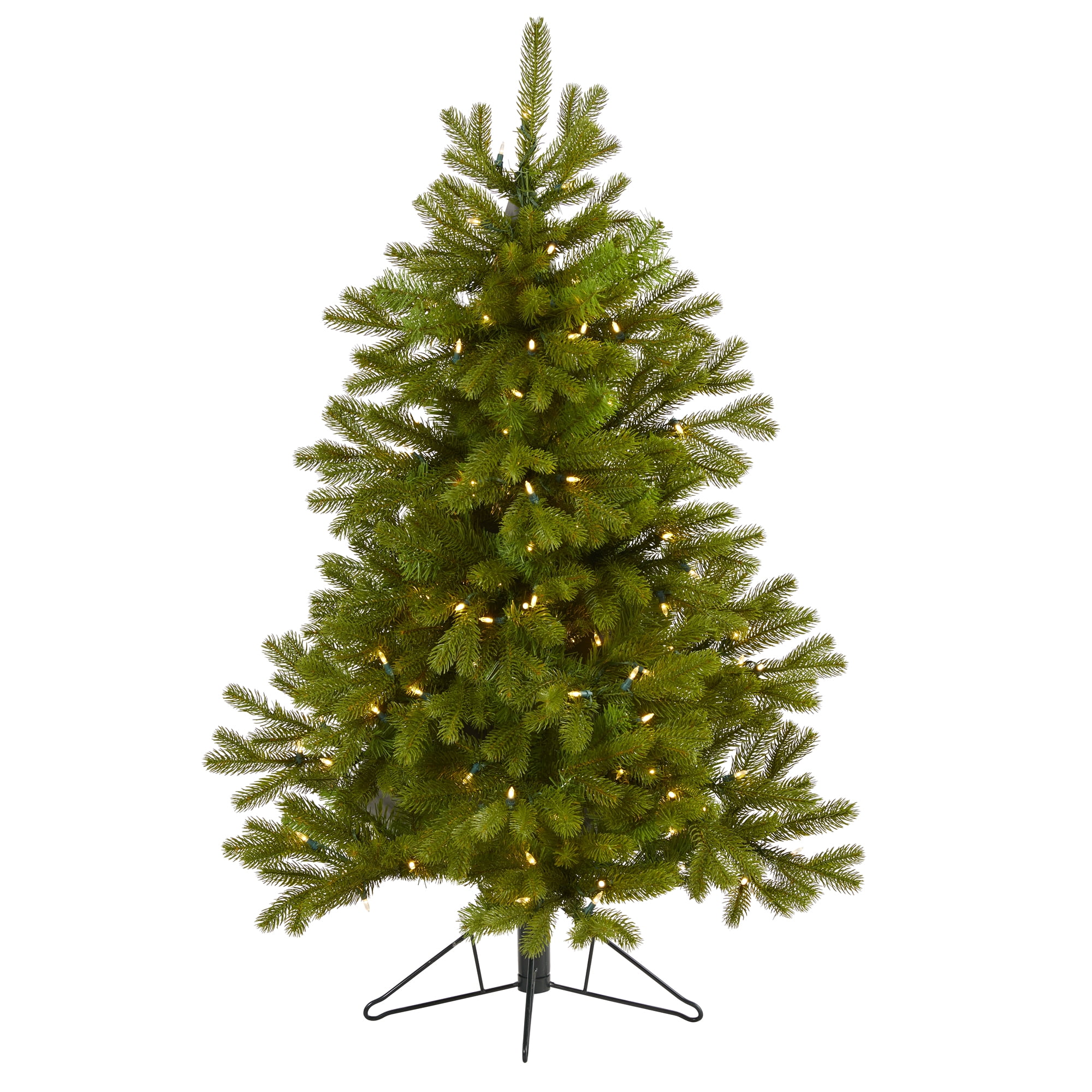 4ft. Cambridge Spruce Flat Back Artificial Christmas Tree with 100 Warm