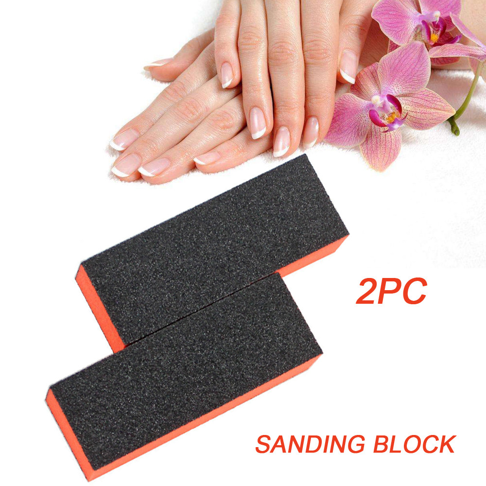 2PC Care Buffer Buffing Sanding Block Files Grit Acrylic Tool Clip for ...